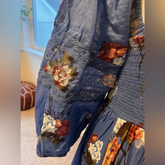 Free People Blue Floral Maxi Dress, Worn Once, Size S - Picture 6 of 9